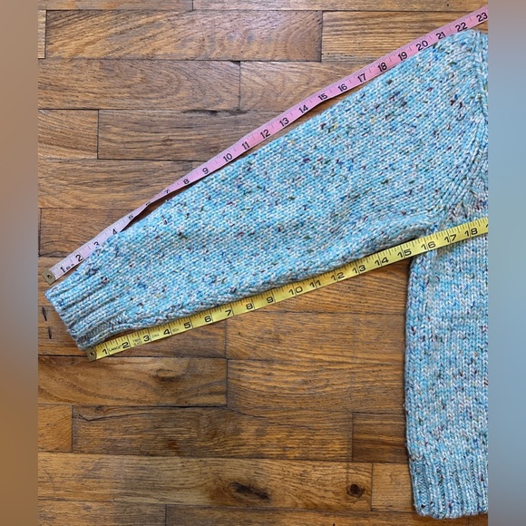Caron Callahan Inga Sweater, Turquoise Confetti, Medium - Picture 7 of 9